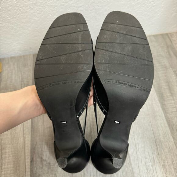 Vintage Y2k Peep Toe Bow Coquette Leather Heels Etienne Aigner Womens Size 10 - Picture 7 of 8